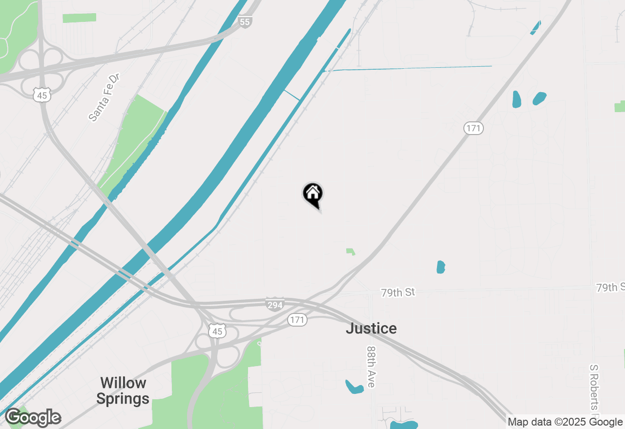 Map of 7559 Blazer Avenue, Justice, IL 60458