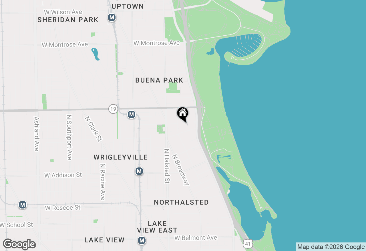 Map of 661 W Sheridan Road #410, Chicago, IL 60613