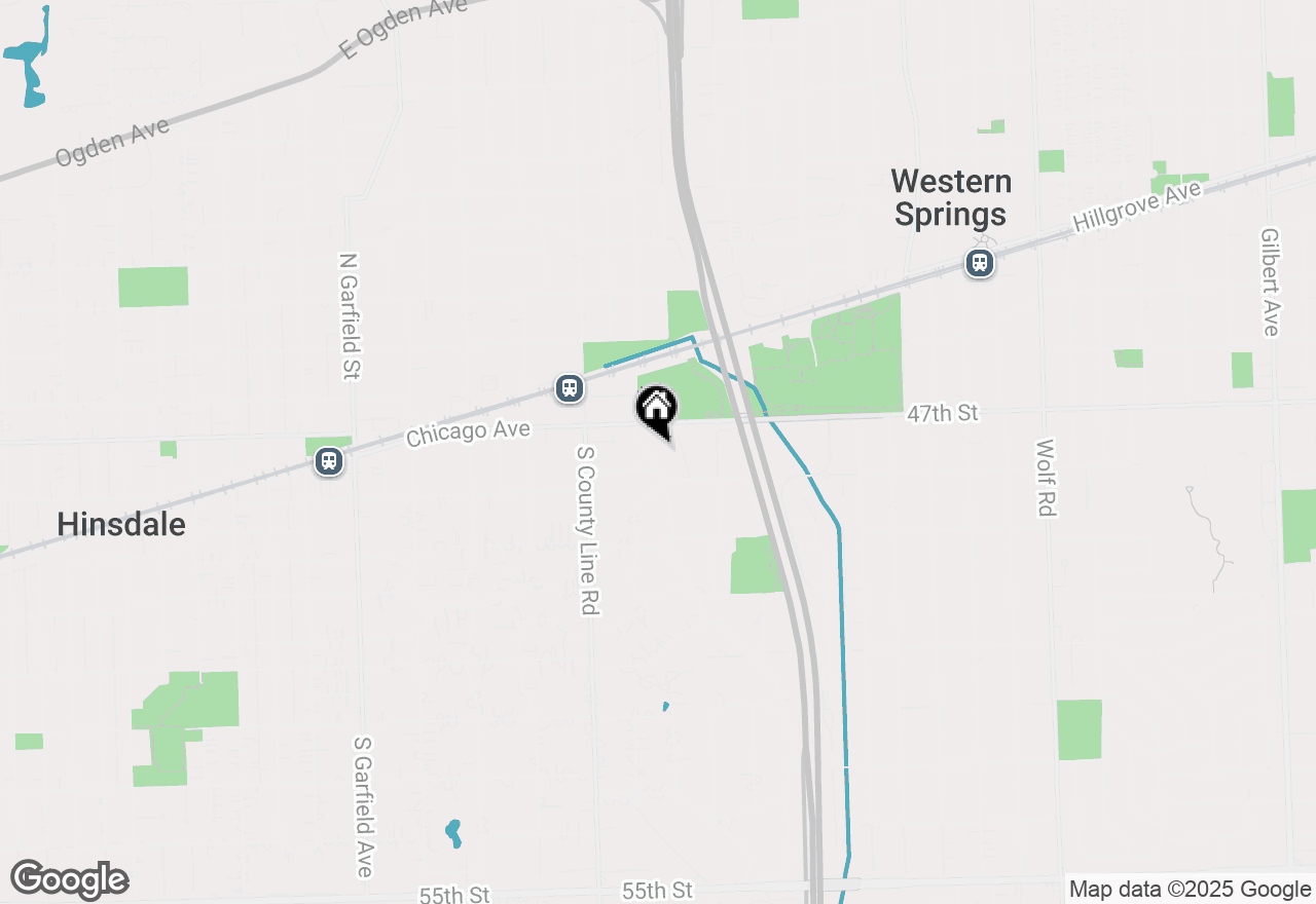 Map of 21 Princeton Road, Hinsdale, IL 60521