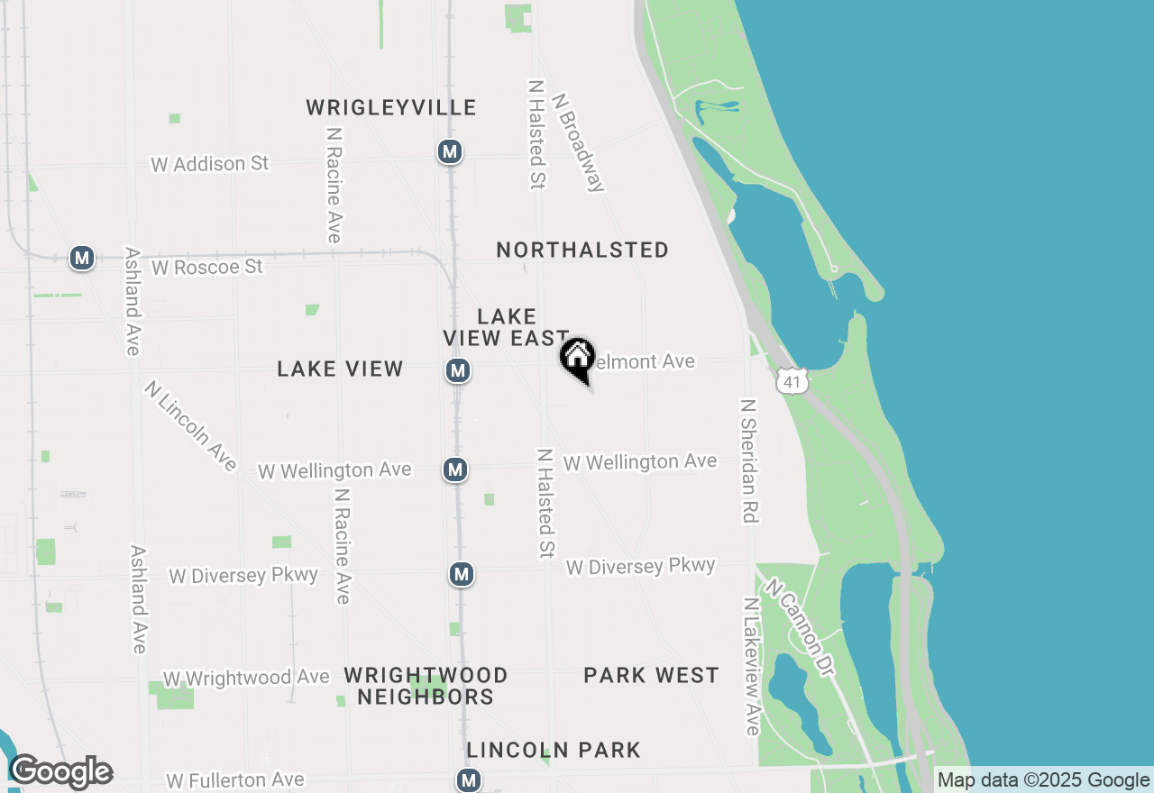 Map of 717 W Briar Place #3W, Chicago, IL 60657