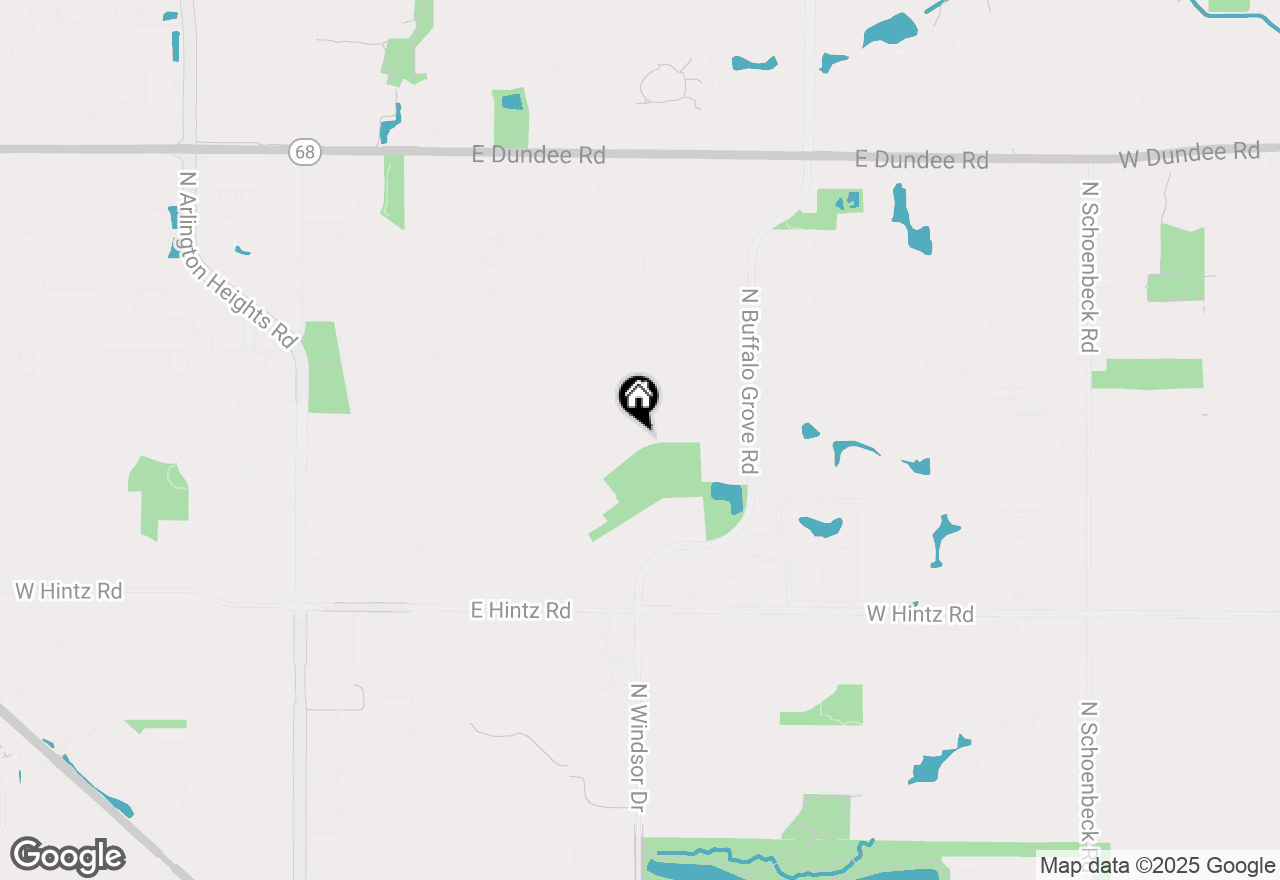 Map of 1402 E Burr Oak Drive, Arlington Heights, IL 60004