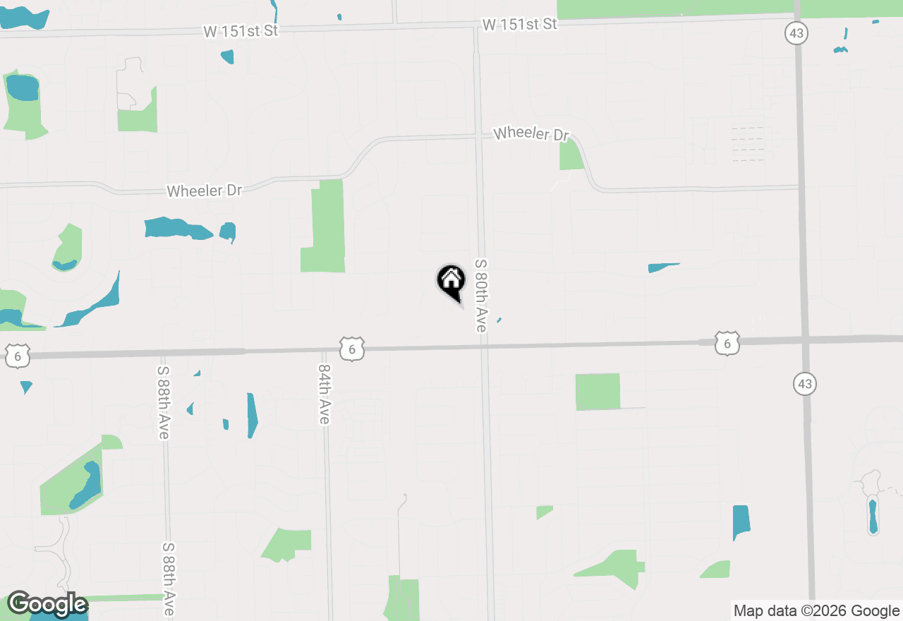 Map of 15725 Foxbend Court #1W, Orland Park, IL 60462