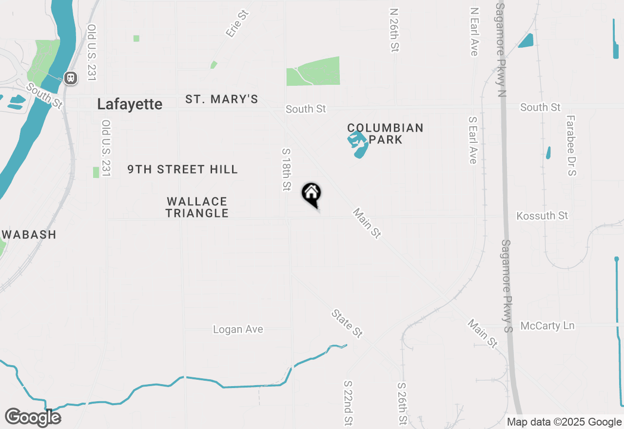 Map of 1910 Kossuth Street #B, Lafayette, IN 47905