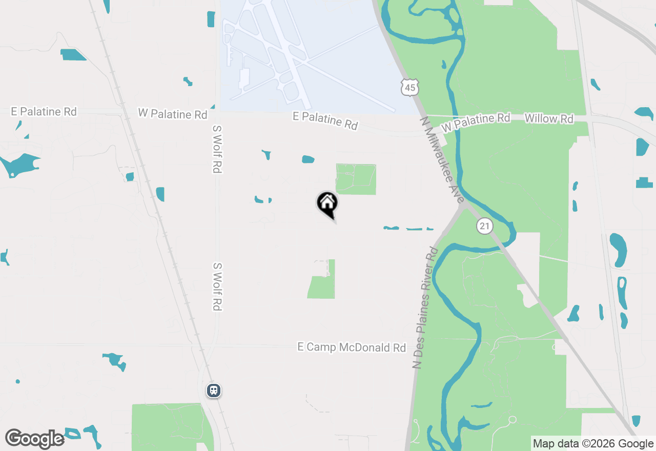 Map of 724 E Old Willow Road #104D, Prospect Heights, IL 60070