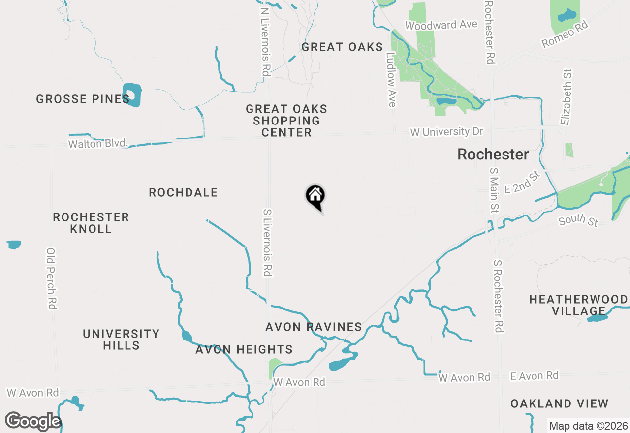 Map of 1077 Willow Grove Court, Rochester Hills, MI 48307