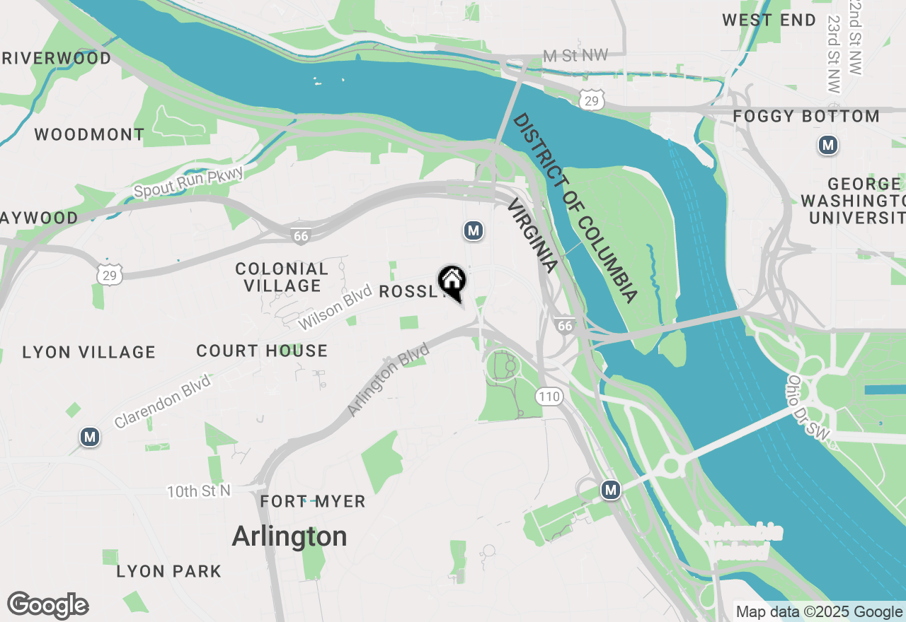 Map of 1600 Oak Street N #1407, Arlington, VA 22209