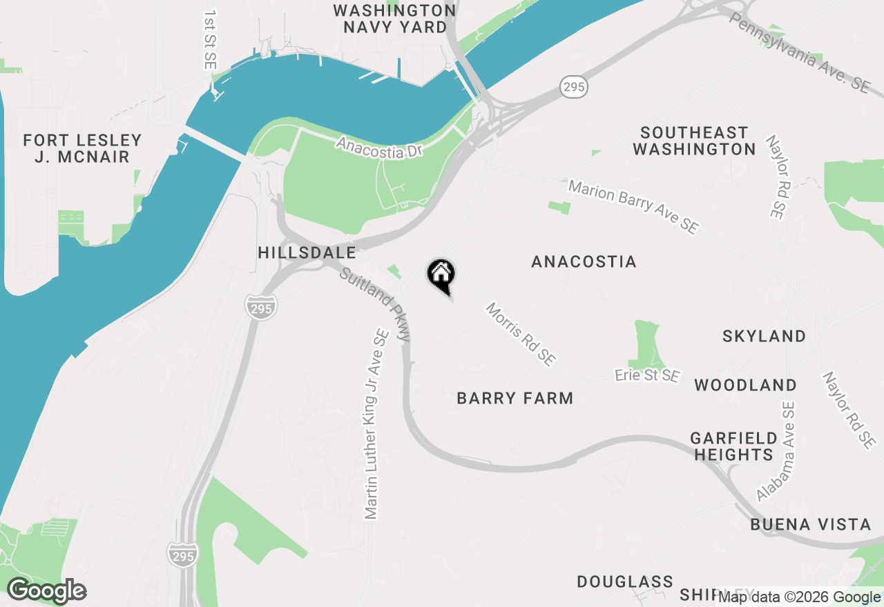 Map of 1323 Talbert Terrace Se, Washington, DC 20020