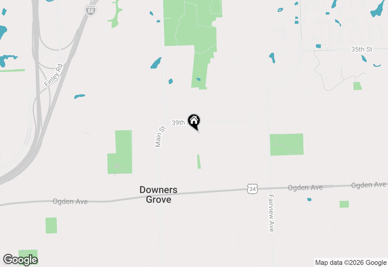 Map of 3934 Elm Street, Downers Grove, IL 60515