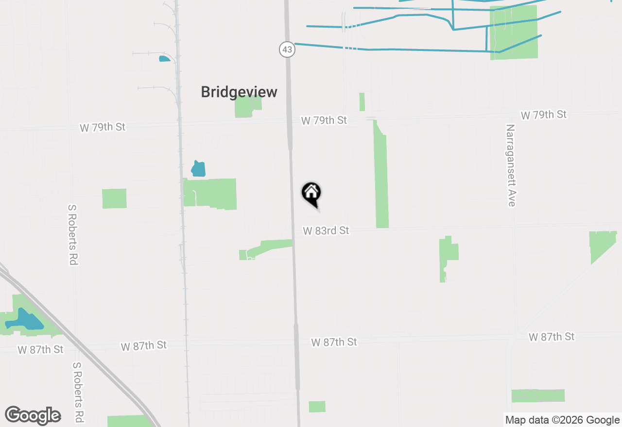 Map of 7110 W 82nd Place, Burbank, IL 60459