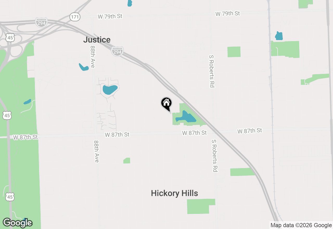 Map of 8566 S 83rd Avenue, Hickory Hills, IL 60457