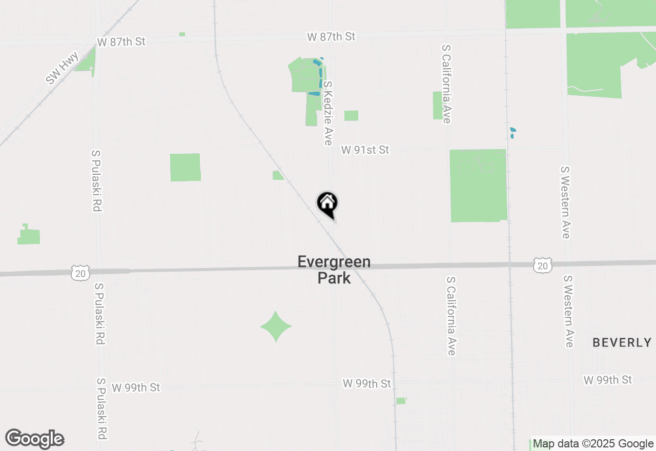 Map of 9340 S Kedzie Avenue, Evergreen Park, IL 60805