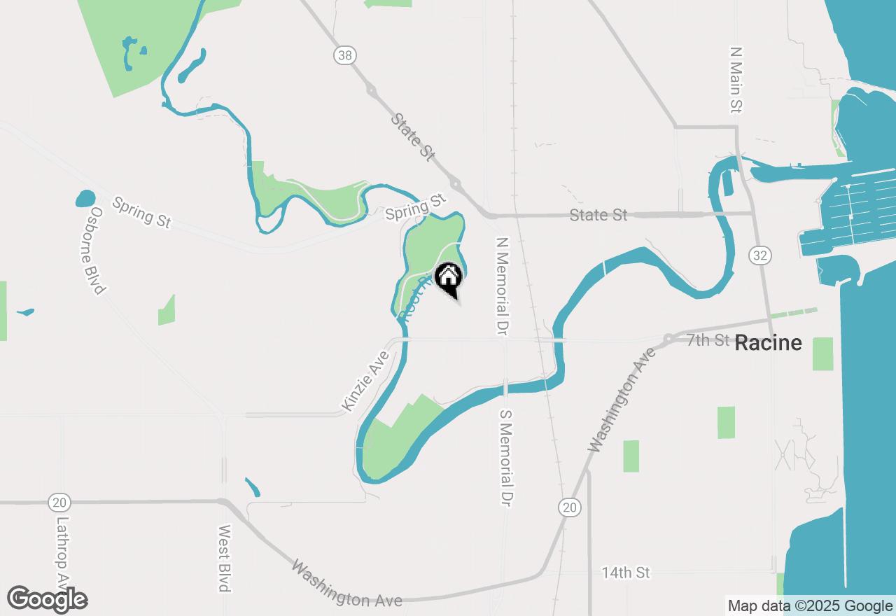 Map of 423 Cliff Ave, Racine, WI 53404