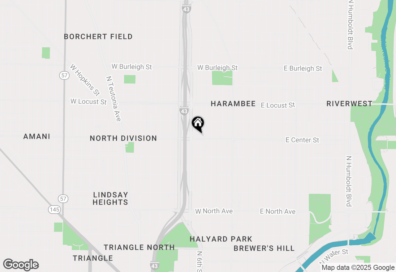 Map of 610 W Center St, Milwaukee, WI 53212