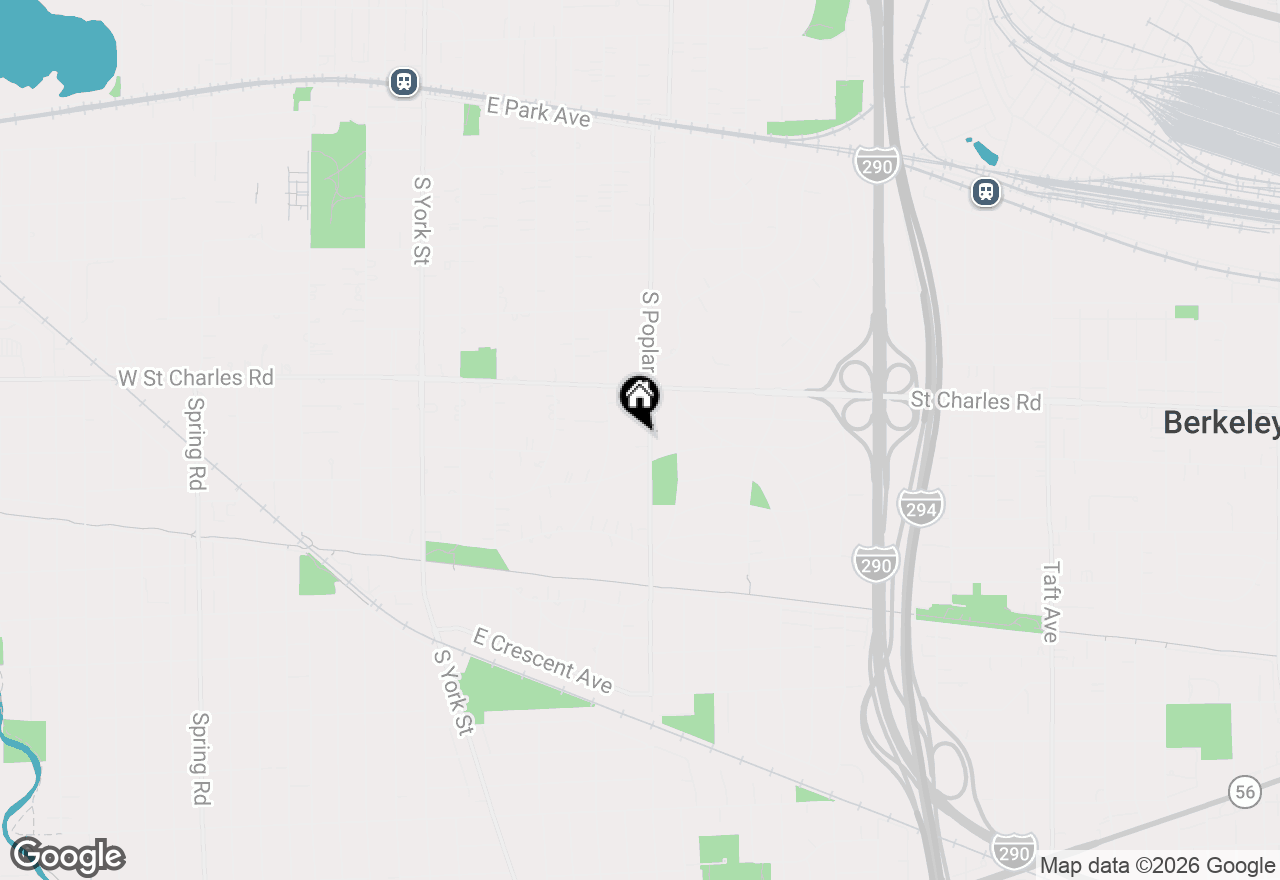 Map of 406 S Poplar Avenue, Elmhurst, IL 60126