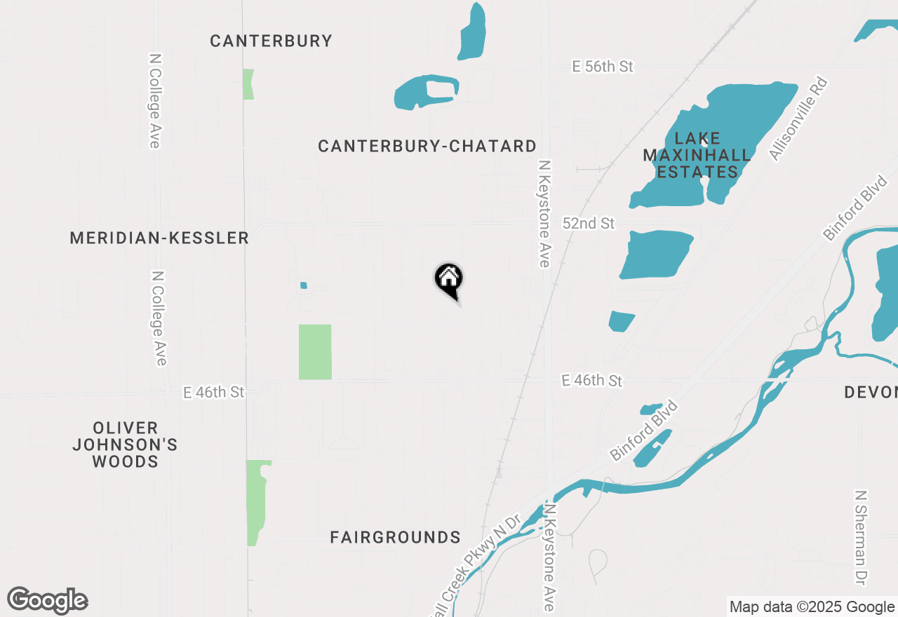 Map of 4926 Crittenden Avenue, Indianapolis, IN 46205