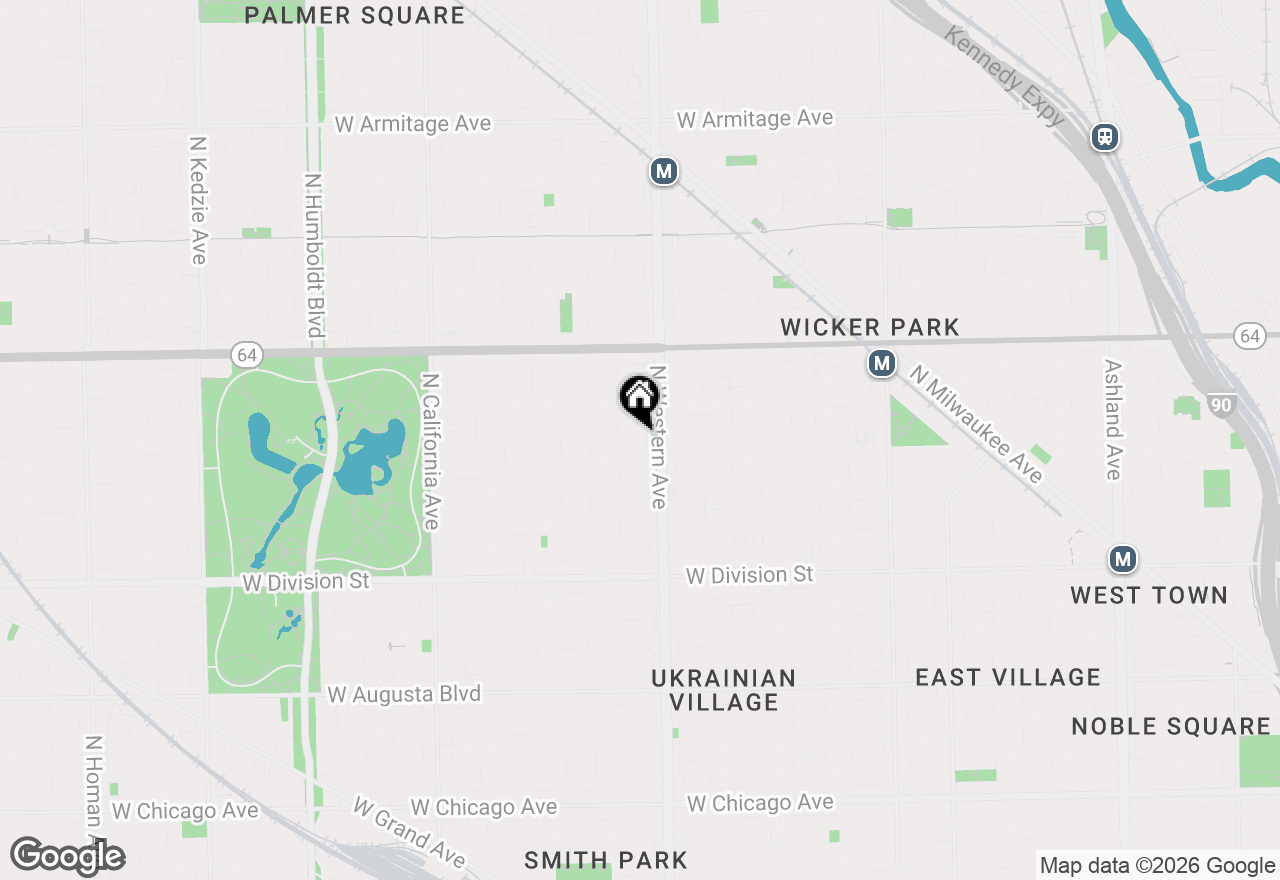 Map of 1423 N Artesian Avenue #1, Chicago, IL 60622