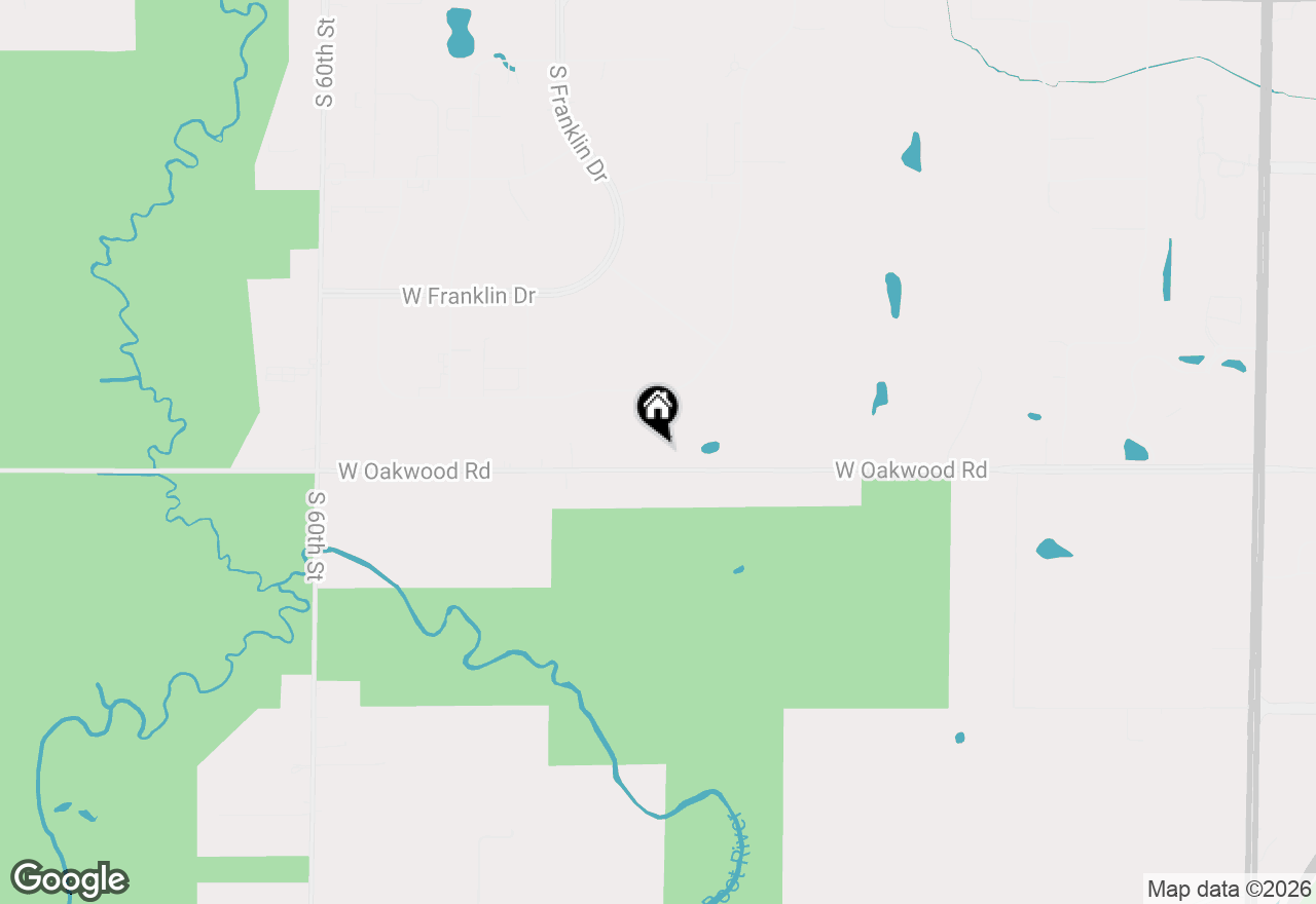 Map of 4722 W Oakwood Rd, Franklin, WI 53132