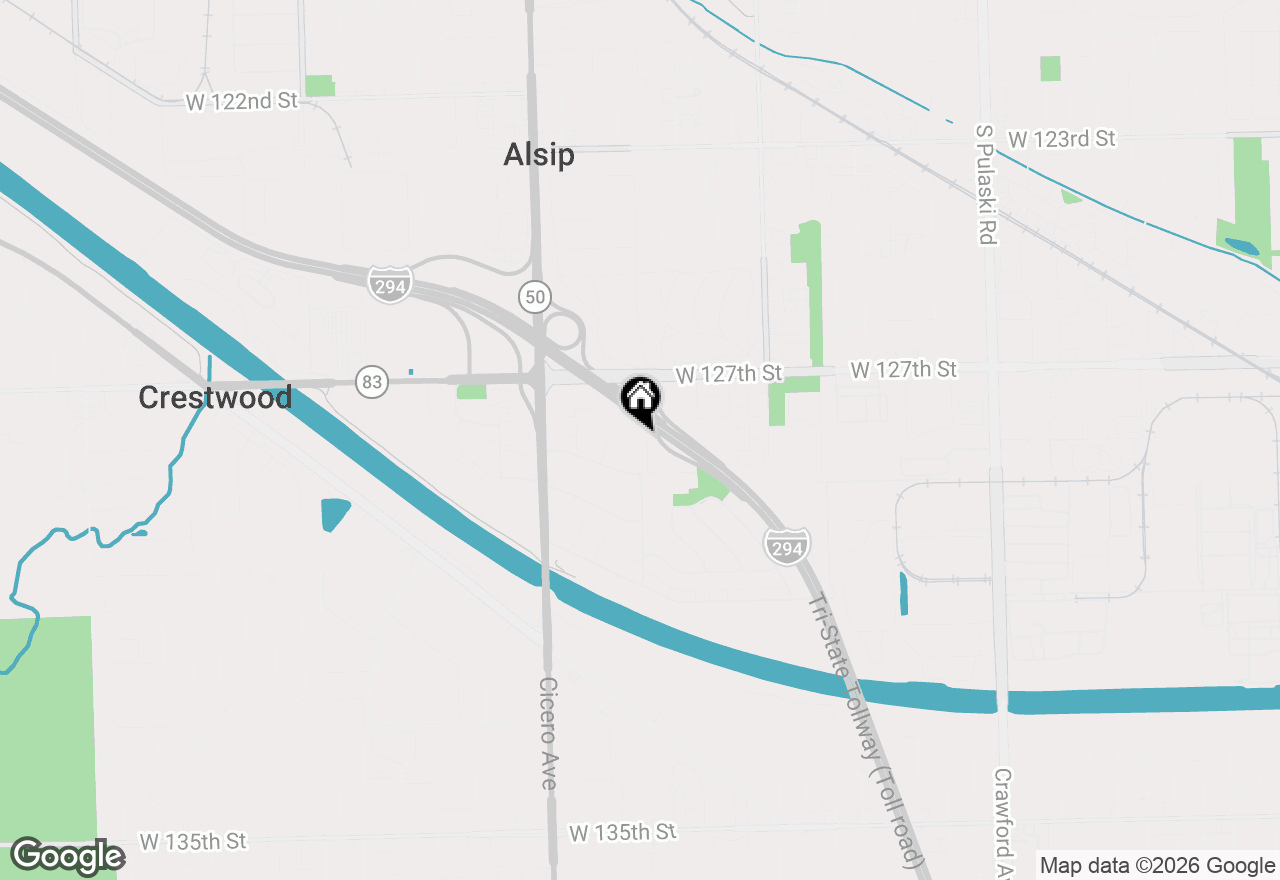 Map of 12756 S Loveland Street, Alsip, IL 60803