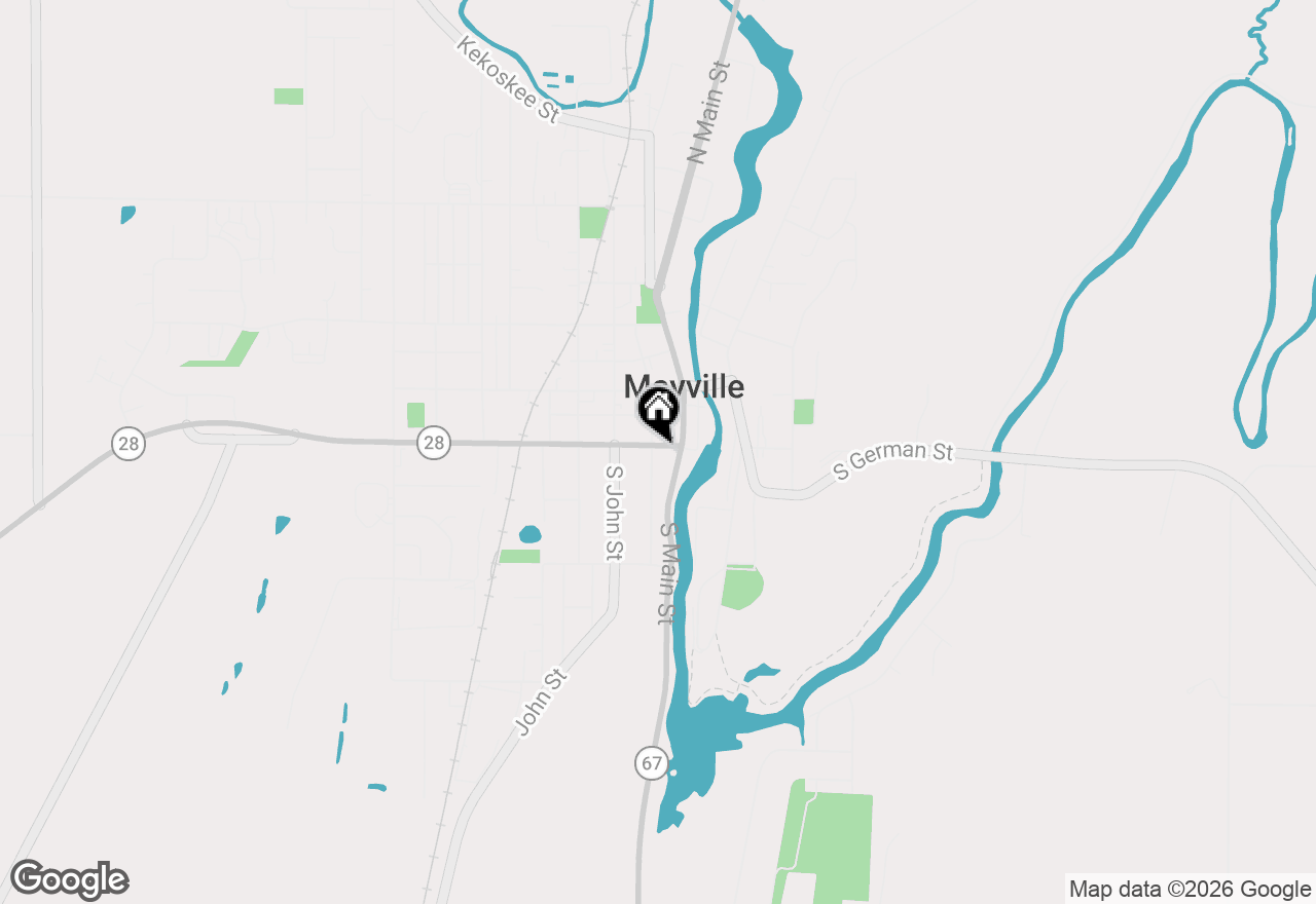 Map of 202 S School St, Mayville, WI 53050