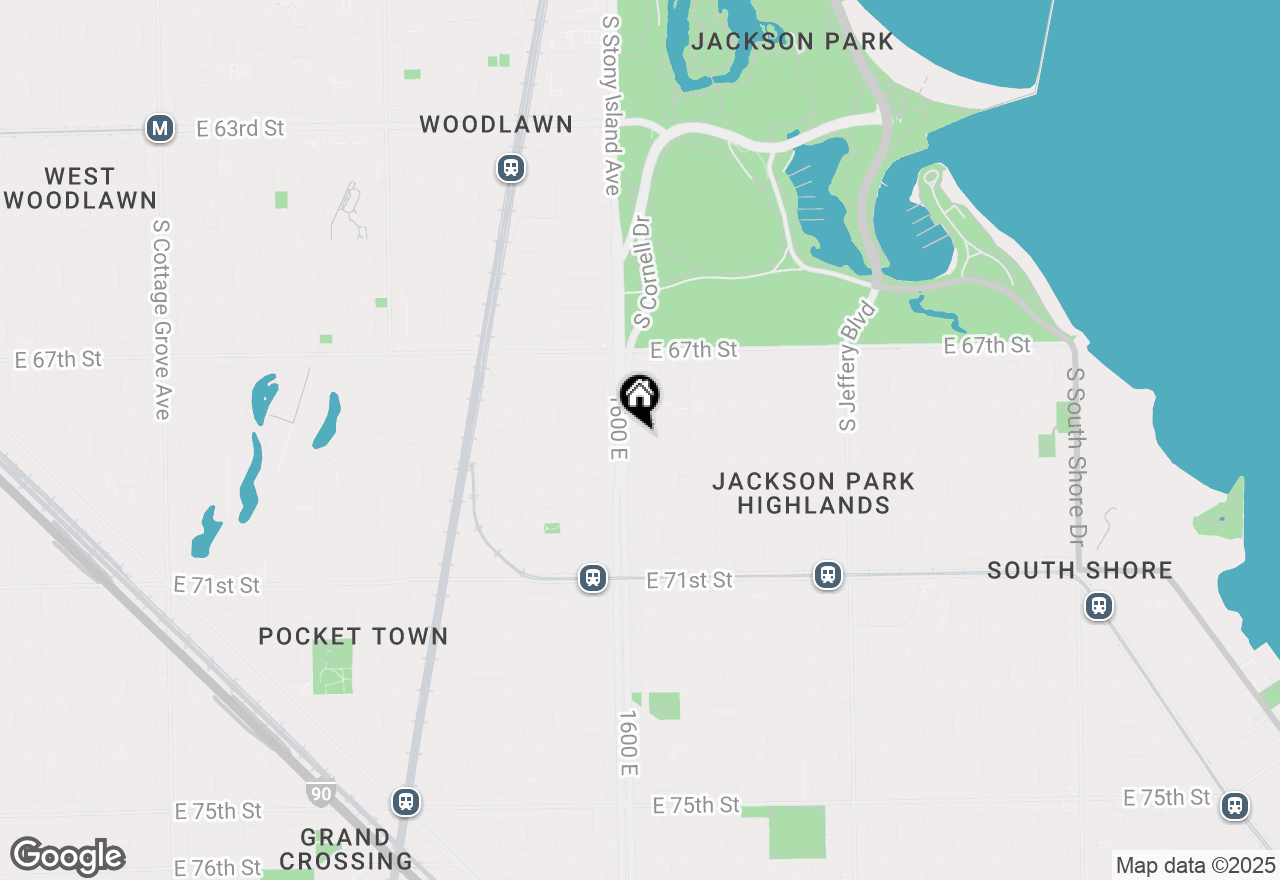 Map of 6832 S Cornell Avenue #1, Chicago, IL 60649