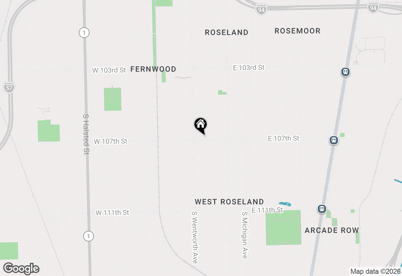 Map of 134 W 107th Street, Chicago, IL 60628