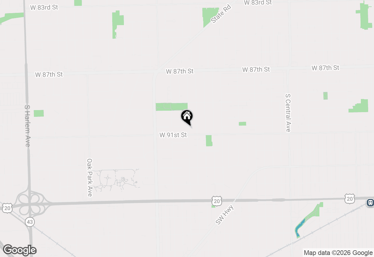 Map of 6201 W 90th Place, Oak Lawn, IL 60453