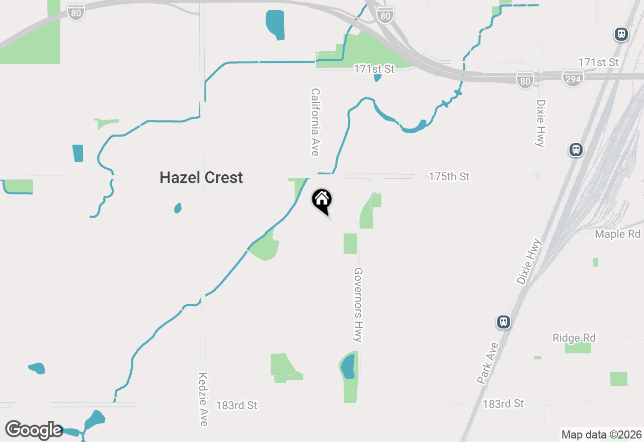 Map of 2715 Cherrywood Place, Hazel Crest, IL 60429
