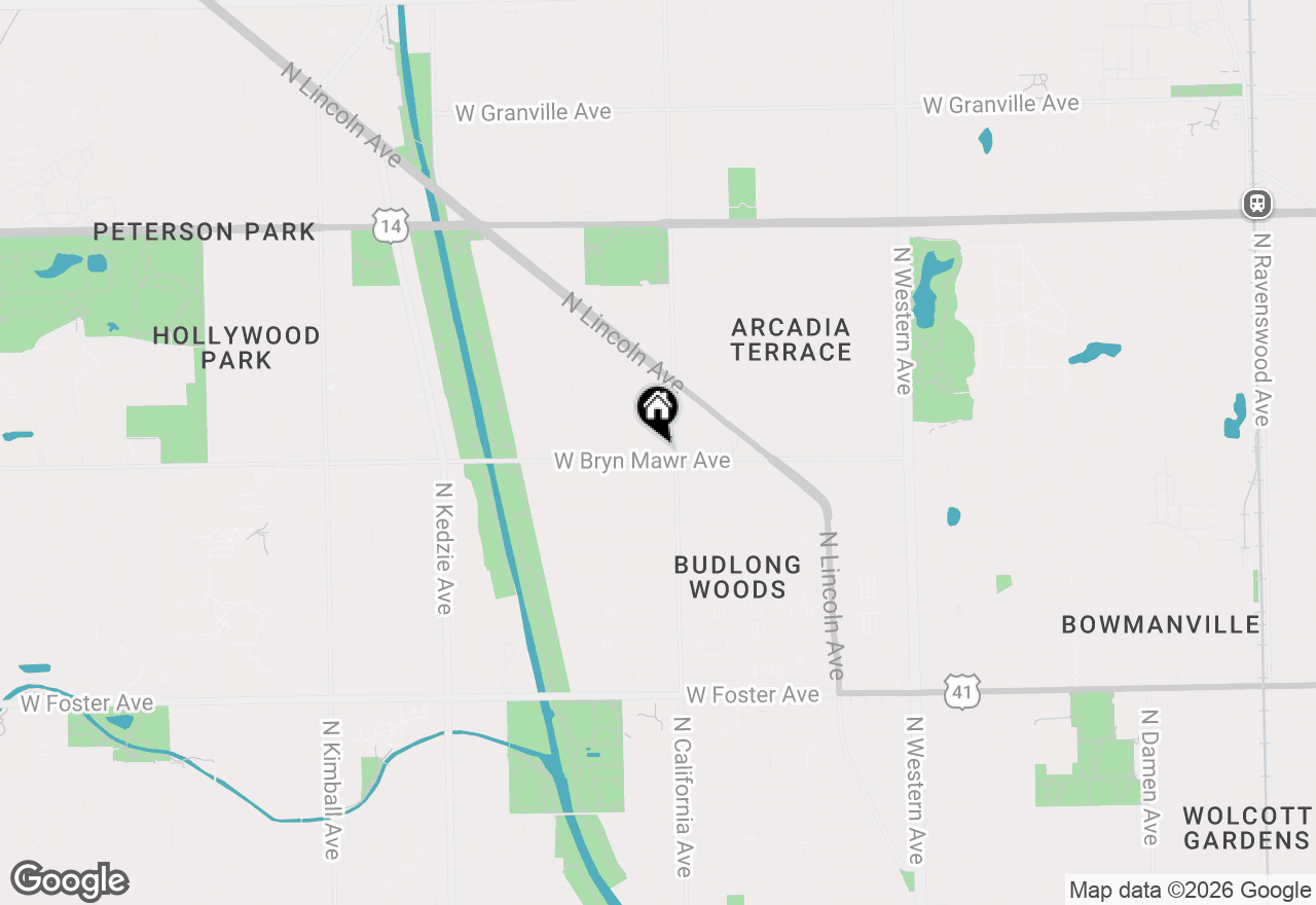 Map of 2816 W Bryn Mawr Avenue, Chicago, IL 60659