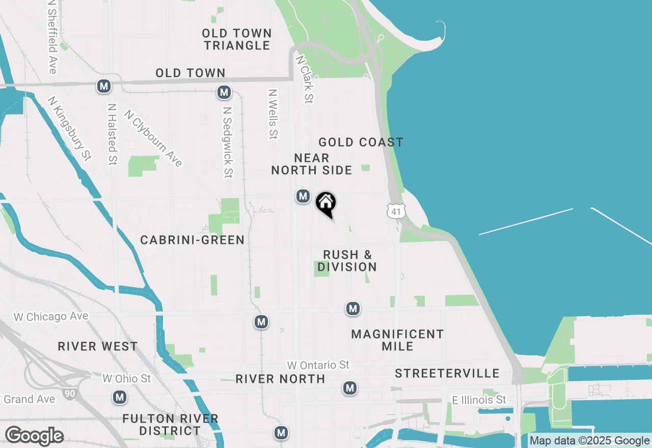 Map of 1100 N Dearborn Street #1412, Chicago, IL 60610