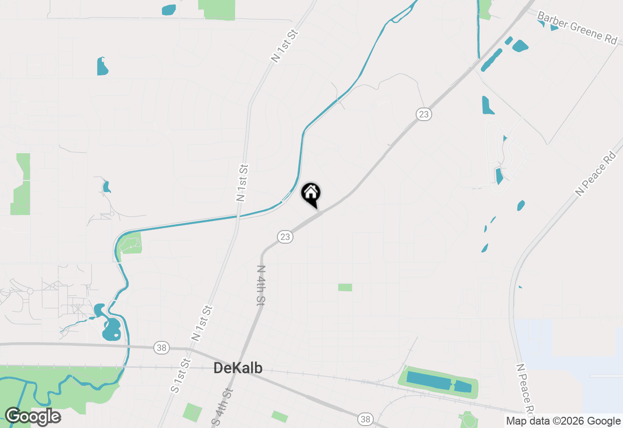 Map of 801 Woodlawn Drive, Dekalb, IL 60115