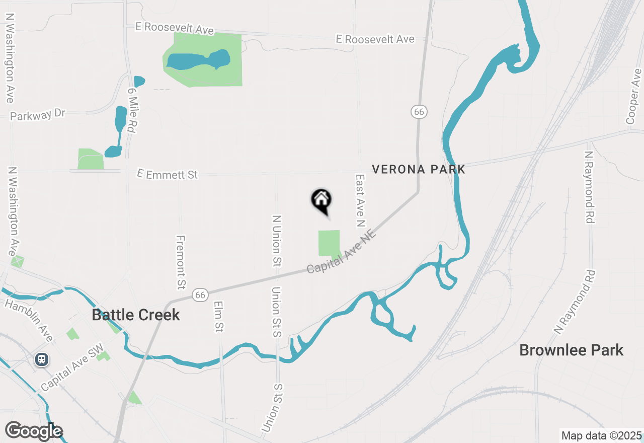 Map of 90 N Broad Street, Battle Creek, MI 49017