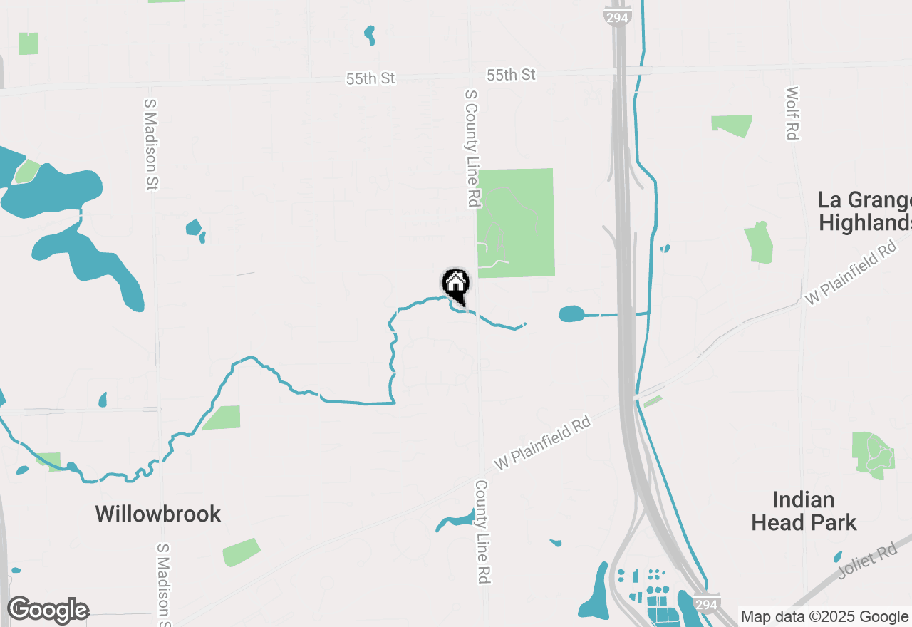 Map of 13 Woodgate Drive, Burr Ridge, IL 60527