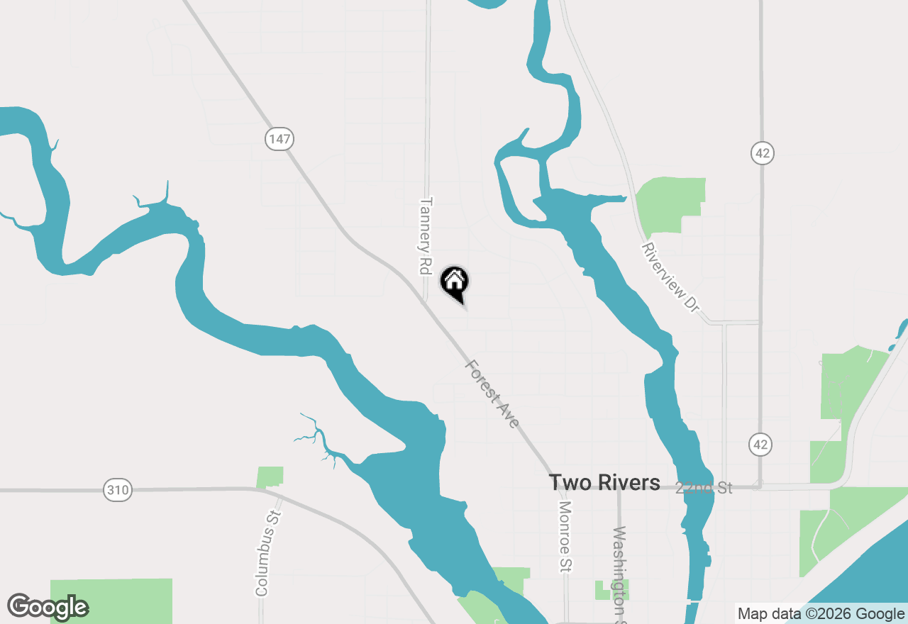 Map of 2112 30th St, Two Rivers, WI 54241