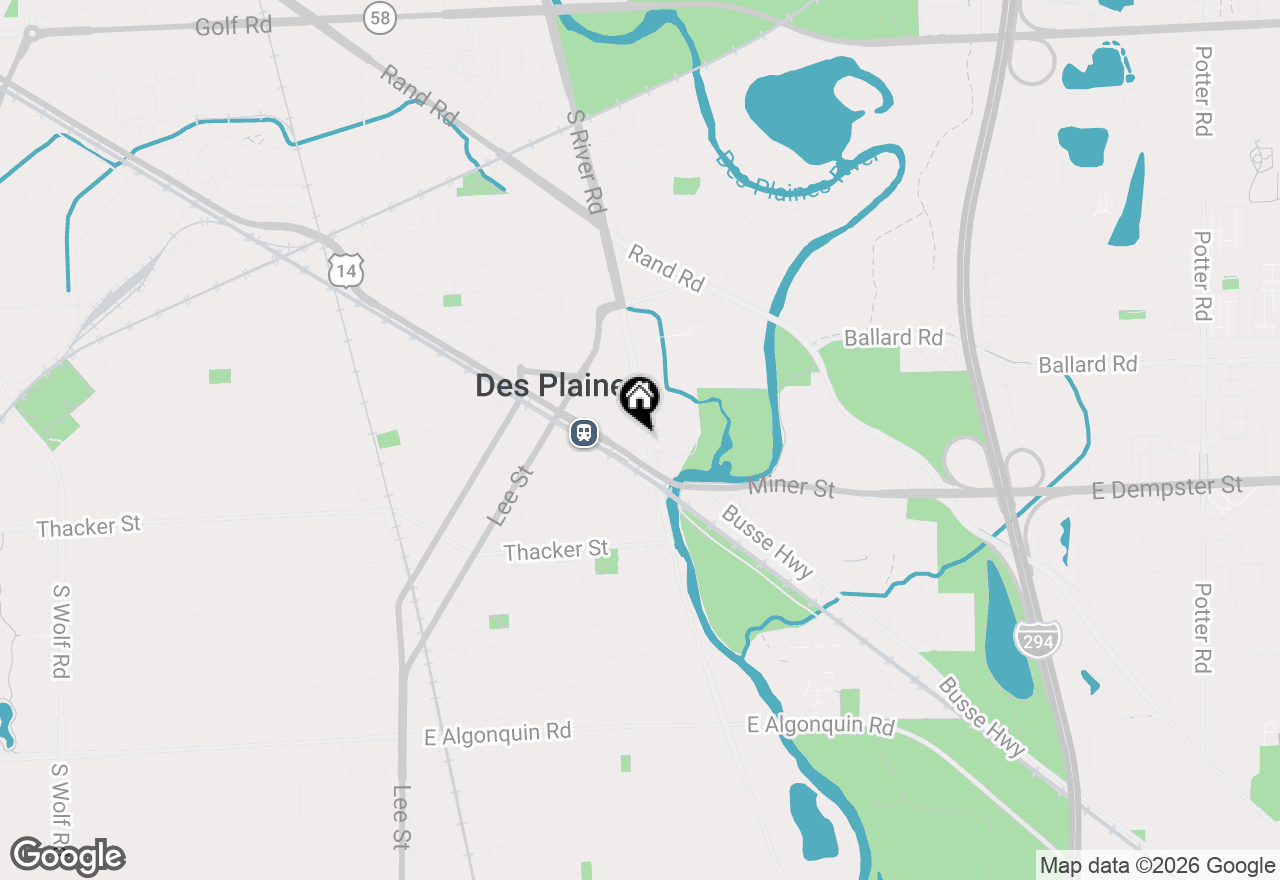 Map of 650 S River Road #801, Des Plaines, IL 60016