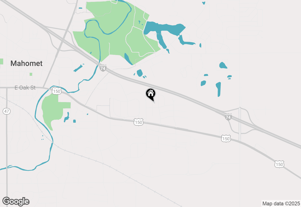 Map of 715 Cole Lane, Mahomet, IL 61853