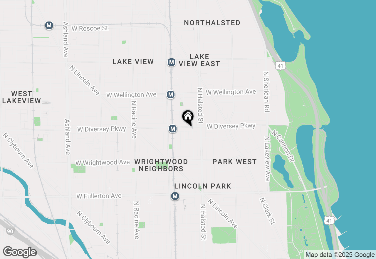 Map of 849 W Diversey Parkway #2W, Chicago, IL 60614