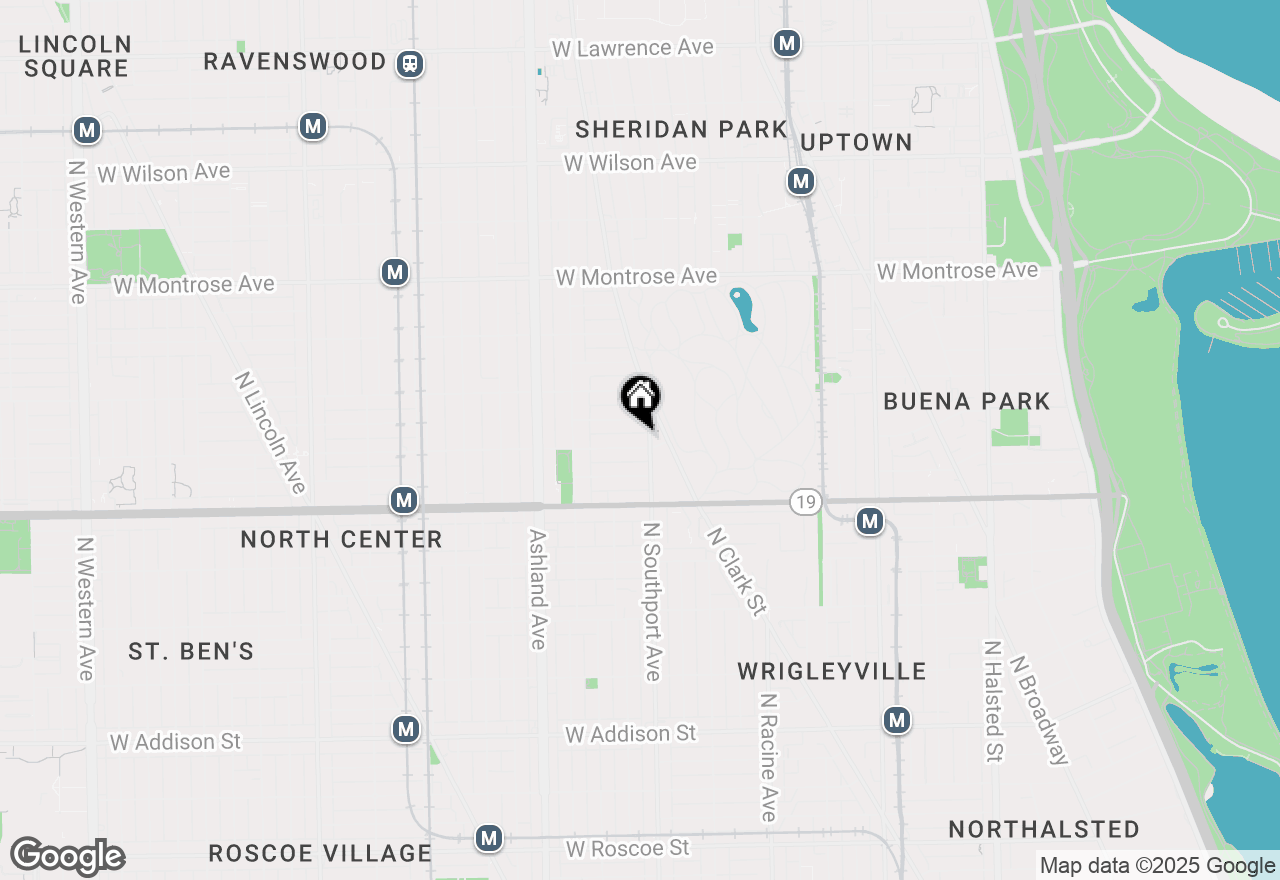 Map of 1408 W Belle Plaine Avenue #2, Chicago, IL 60613