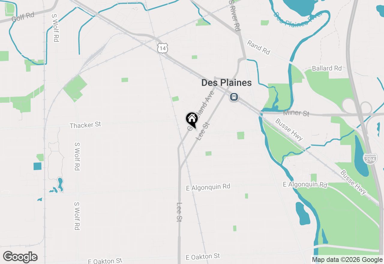 Map of 1277 E Thacker Street #303, Des Plaines, IL 60016