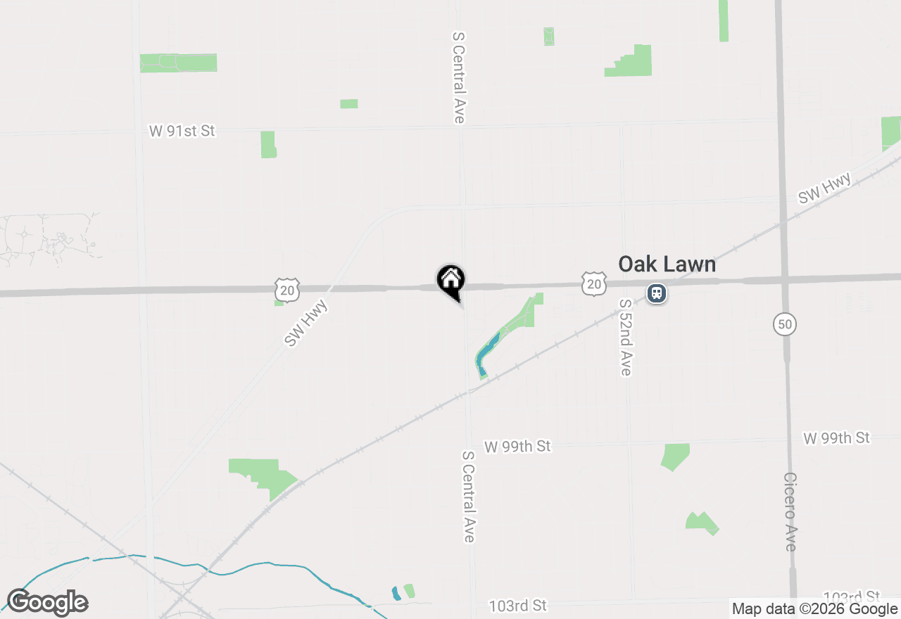Map of 9525 Parkside Avenue, Oak Lawn, IL 60453