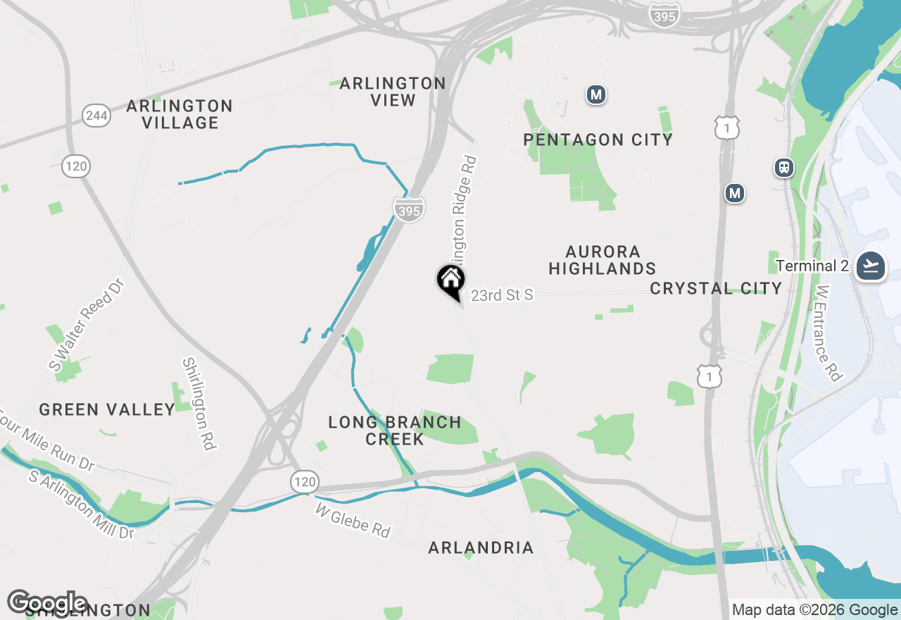 Map of 2316 S Arlington Ridge Road, Arlington, VA 22202