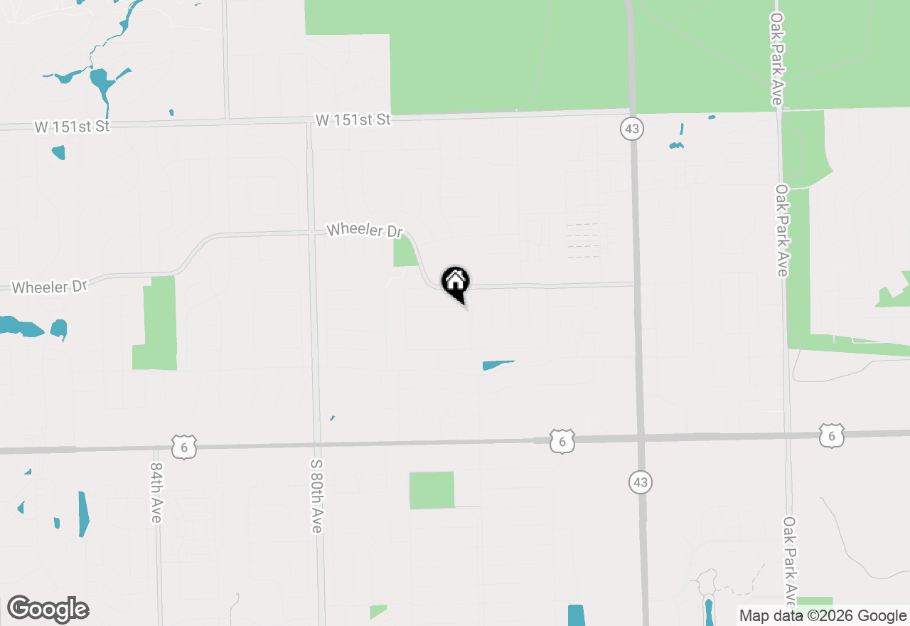 Map of 7631 Chestnut Drive, Orland Park, IL 60462