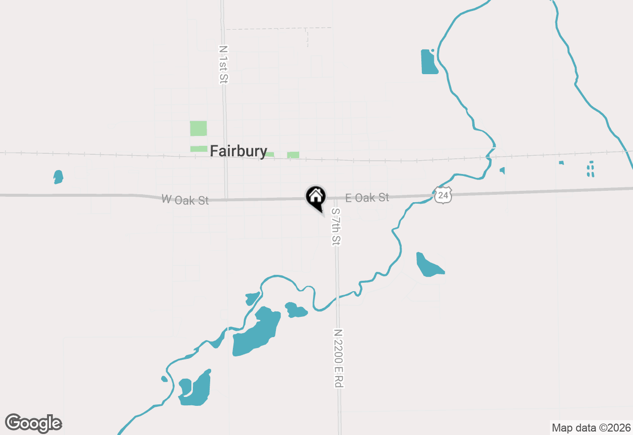 Map of 518 S 6th Street, Fairbury, IL 61739