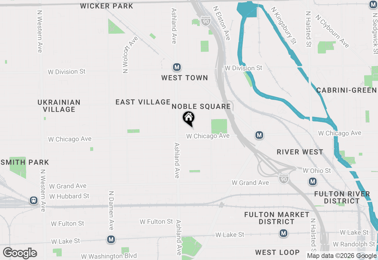 Map of 1517 W Fry Street #2, Chicago, IL 60642