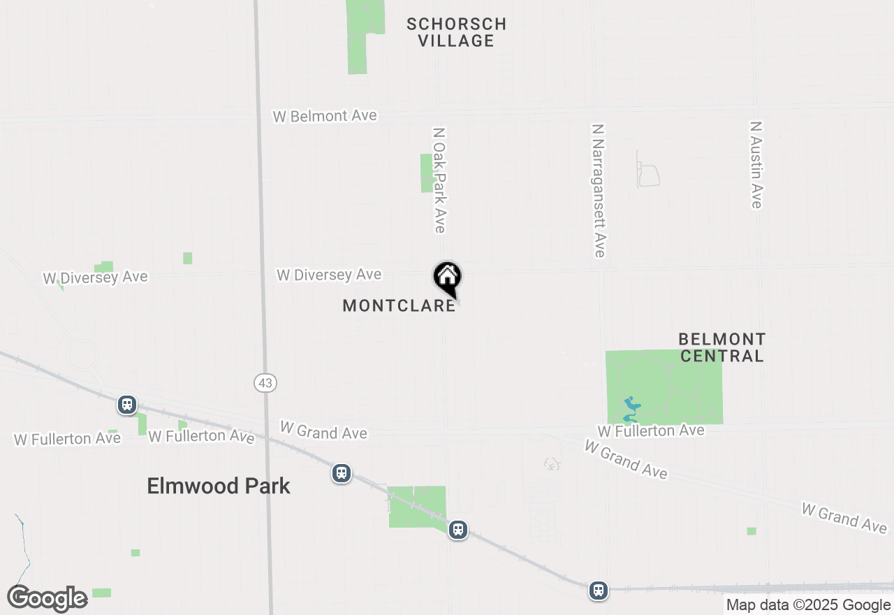 Map of 2705 N Oak Park Avenue #1, Chicago, IL 60707