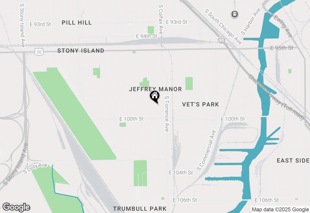 Map of 9901 S Calhoun Avenue, Chicago, IL 60617