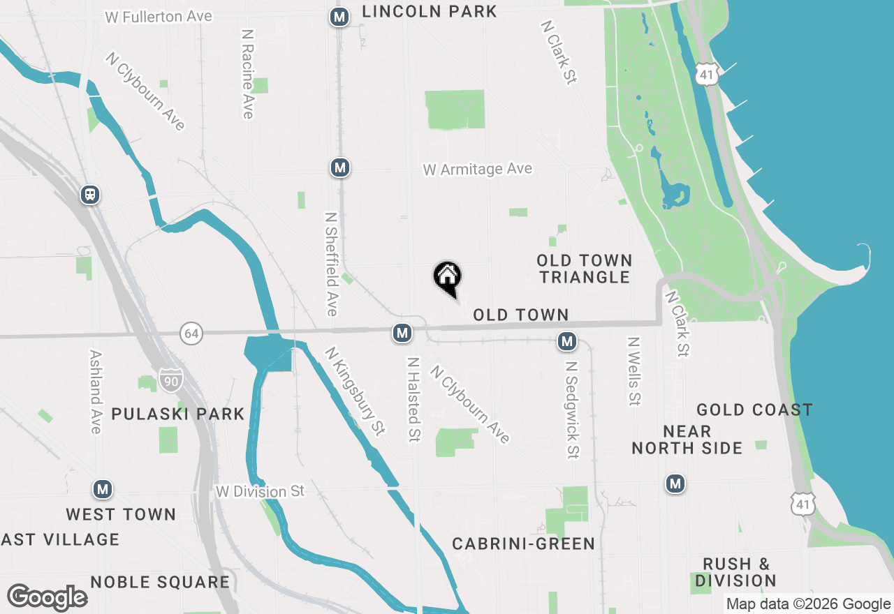 Map of 1632 N Orchard Street #201S, Chicago, IL 60614