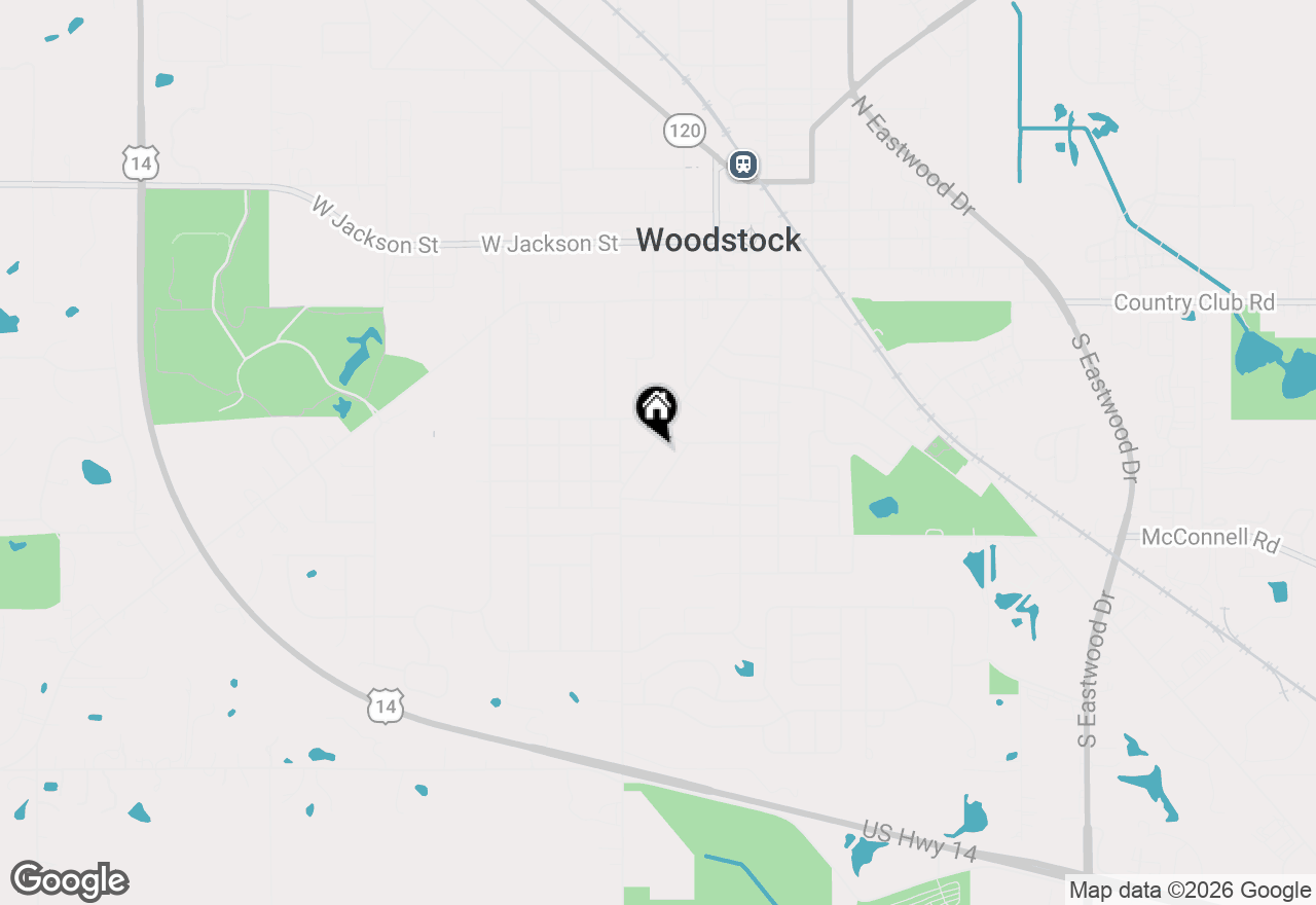 Map of 721 Dean Street #NORTH, Woodstock, IL 60098