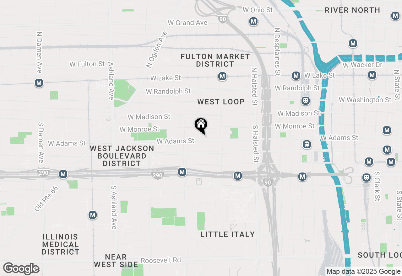 Map of 134 S Aberdeen Avenue #5S, Chicago, IL 60607