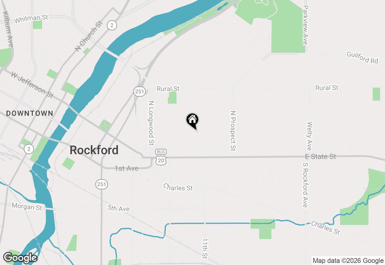 Map of 1348 Crosby Street, Rockford, IL 61107