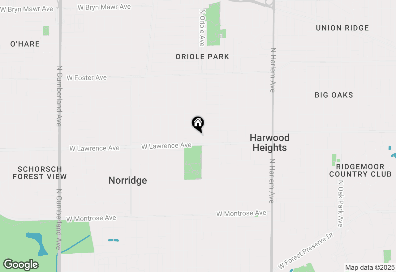 Map of 7609 W Gunnison Street, Harwood Heights, IL 60706